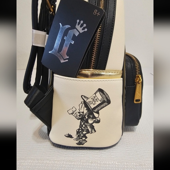 Loungefly Disney Alice In Wonderland We're All Mad Here Backpack and Wallet BNWT - Picture 8 of 9